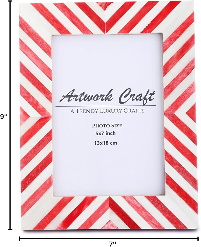 Picture Photo Frame Chevron Herringbone Art Inspired Vintage Table-Top/Wall - Image 7
