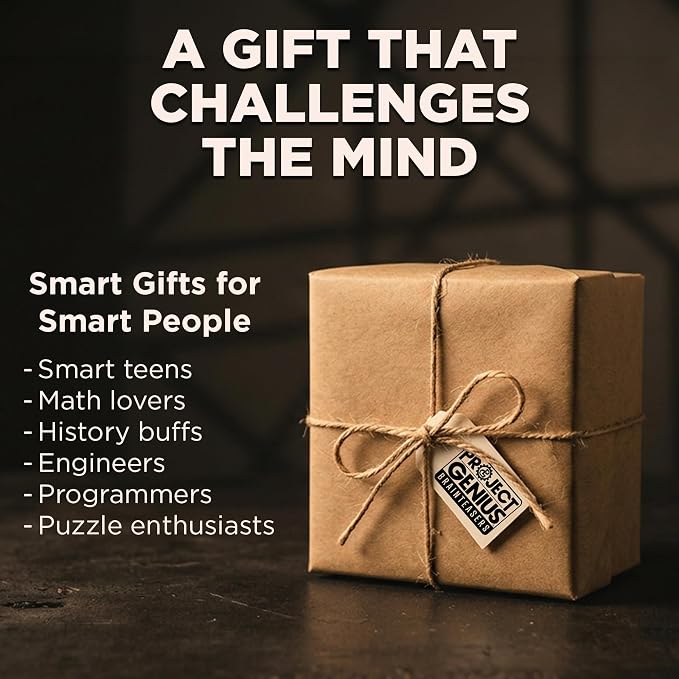 Project Genius Grecian Computer Mechanical Math Puzzle, Wooden Brainteaser Gift - Image 8