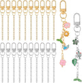 Chuyau 20pcs Keychain Making Kit Gold Silver Swivel Snap Hook Lobster Claw by chuyau