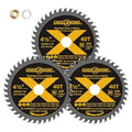 ANGELSWORD 4-1/2 Inch Circular Saw Blade,7/8" Arbor 40T, Used on Angle Grinder for Ripping, Cross Wood Cutting, 3 Pack, with 3/8"&5/8" Bushing