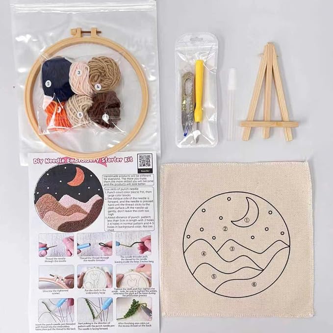 CELCRAFTIQUE Punch Needle Kits for Adults Beginner, Tool - Image 2