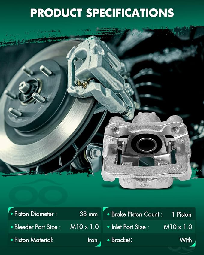 SCITOO 19B2675 19B2674 Disc Brake Calipers Assembly with Bracket Fit For Acura MDX 2001 2002 2003 2004 2005 2006,For Honda Pilot 2003 2004 2005 2006 2007 2008