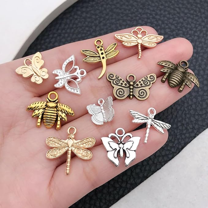WOCRAFT 100pcs Butterfly Charms - Image 2