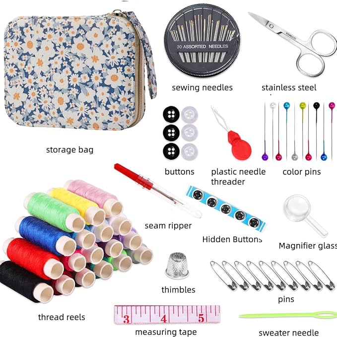 Daisy Sewing Kit Printing Sewing Kit, Professional Sewing Supplies - Image 2