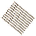 Drill Bit, #28 Cutting Diameter, 4341 HSS Gold Finish 135° Cutting Angle Number Jobber Bits - (Applications: for Drilling Soft Metal Plastic Wood), 10-Pieces