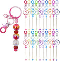DNLEGULI 40 Pcs Beadable Keychains Bulk Kit – DIY Keychain Making Supplies by DNLEGULI