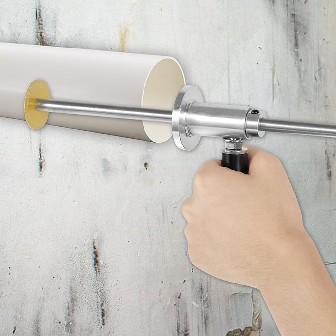 Inside Pipe Cutter For Pvc Pipe with 7 Saw Blades, 1/4" Hex Shank Stainless Steel Adjustable Internal Pipe Cutter Tool PVC Tubing Cutting Kit for Drill