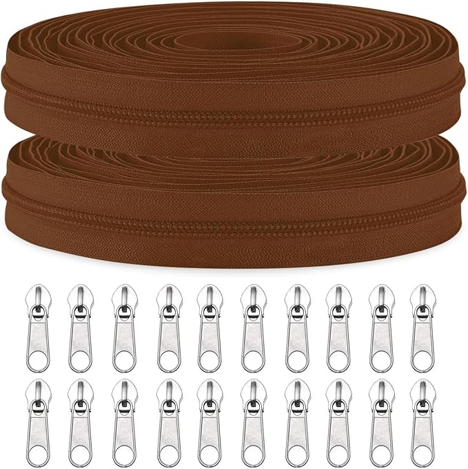Sawoake #3 Nylon Coil Zippers by The Yard Bulk 10 Yards by Zipper