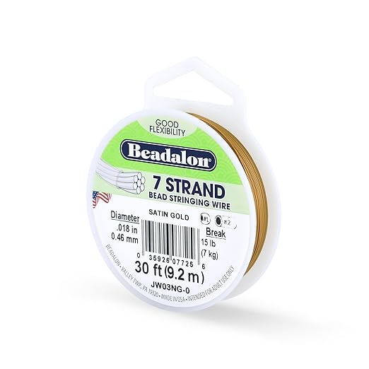 Beadalon 7-Strand Stainless Steel Beading Wire, Flexible & Durable Wire by Beadalon