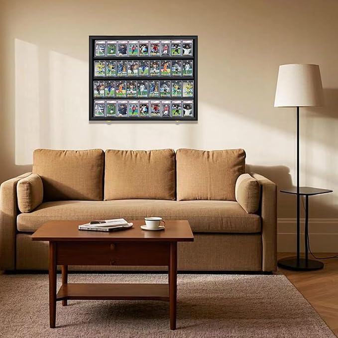 Graded Sports Card Display Case Lockable, Trading Card Collector Wall Display - Image 5
