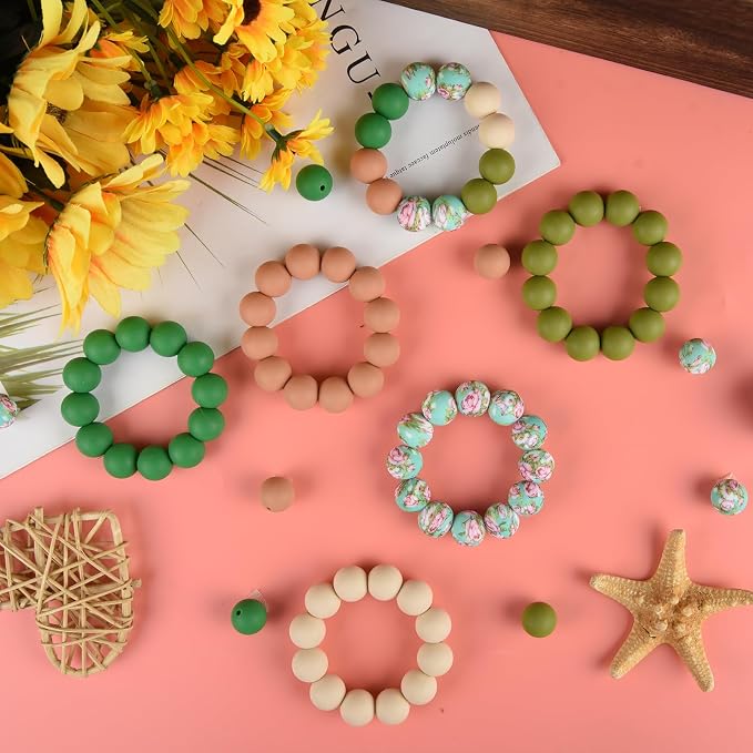 ASTARON 100 Pcs 15mm Silicone Beads - Image 4