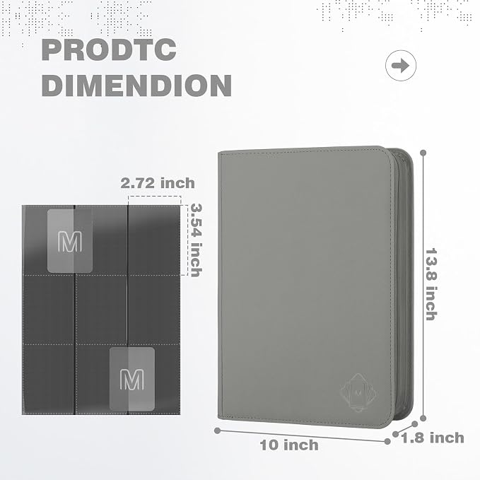 Trading Card Binder with 9 Side Loading Pocket Card Album Hold Up to 540 Cards - Image 5
