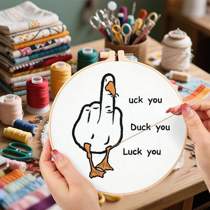 Middle Finger Duck Embroidery Kits - Image 5