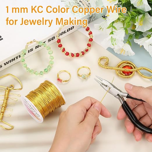 Modacraft 18 Gauge Gold Jewelry Wire & 4-in-1 Pliers Kit - 65FT Tarnish - Image 6