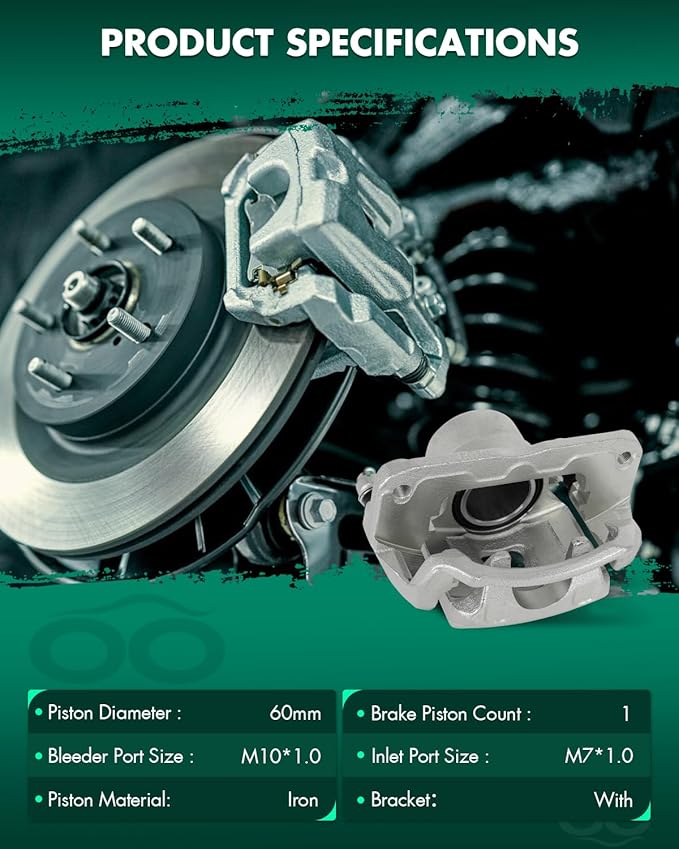 SCITOO Front Left Brake Caliper With Bracket 19B1974 Compatible For Lexus For ES300 1999-2001,For Toyota For Avalon 1998-2004,For Toyota For Camry 1997-2001,For Toyota For Solara 1999-2003