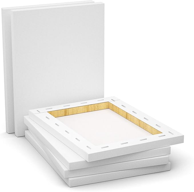 GOTIDEAL Stretched Canvas, 12x16 Inch Set of 6, Primed White - Image 3
