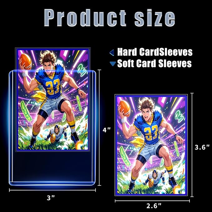 2000 Card Sleeves Toploads for Cards, Premium Standard Size Trading Hard - Image 3