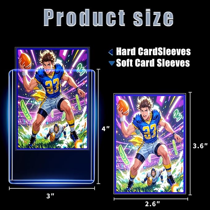 200 Card Sleeves Top Loads for Cards, Toploaders Hard Plastic for Trading Game - Image 5