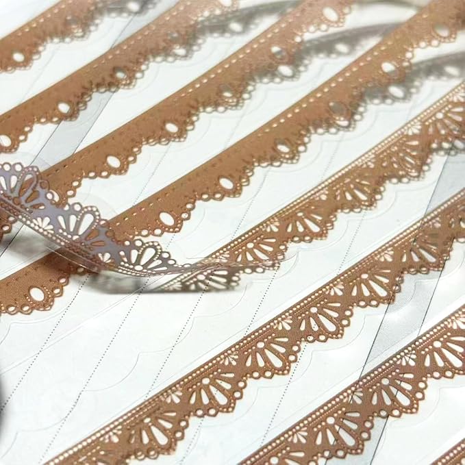 160 Pcs Transparent Lace Stickers - Image 2