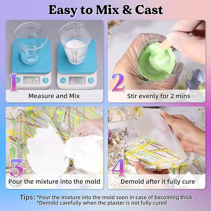 LET'S RESIN Resin Casting Powders Starter Kit, 1000g Fast Cured Odorless - Image 5