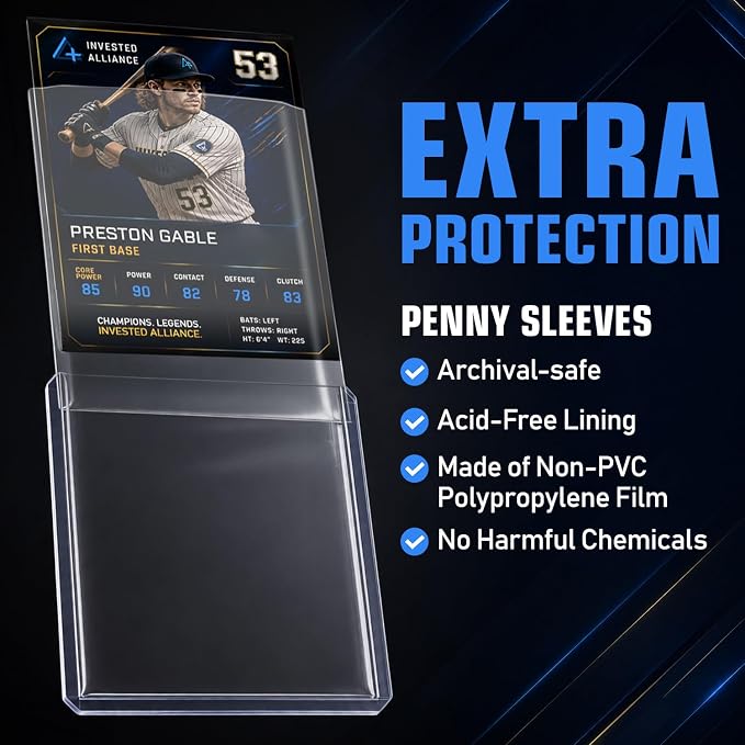 Invested Alliance 2000-Pack Toploaders & Card Sleeves – 1000 Crystal-Clear 35PT - Image 5