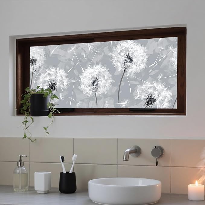 IVN Privacy Window Film Stained Glass Style 39.3x17.7 Inch Static Cling - Image 7