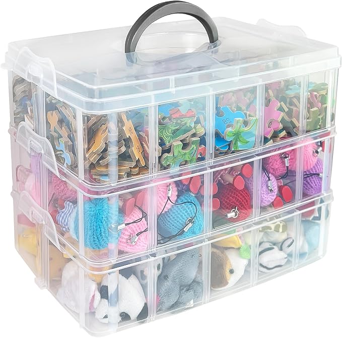 Guyuyii 3-Tier Stackable Bead Organizer by Guyuyii