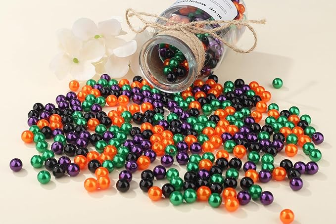 DUQGUHO Halloween Beads for Jewelry Making, 6mm Halloween Charms for Bracelets - Image 2