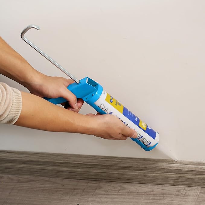 Bates- Caulking Gun, 10:1 Thrust Ratio, Light Blue, Caulking Tool Gun, Caulk Gun No Drip, Hand Caulking Guns, Silicone Gun, Caulking Gun Tool, No Drip Caulk Gun, Caulk Guns, Caulking Gun Dripless