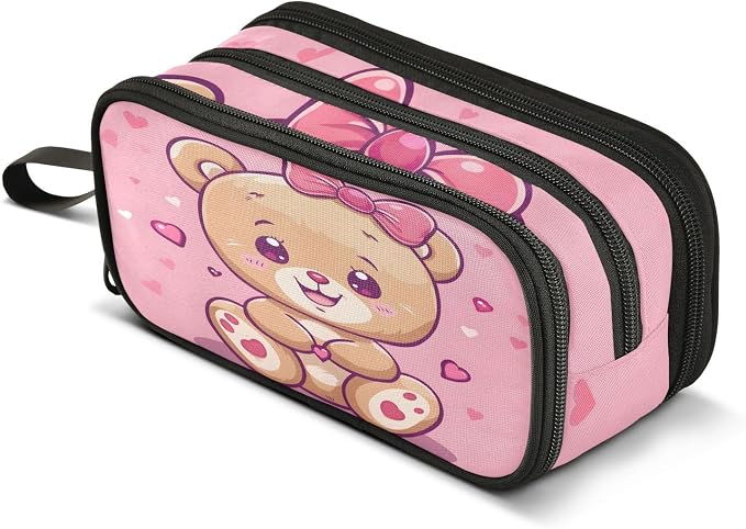 Cute Bear Pencil Case Box Boys Girls Large Pencil Pouch by BOENLE-WELCOMEYOURCOMING
