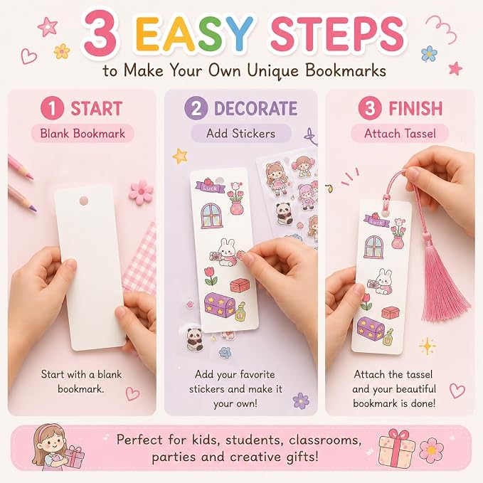 150 PCS DIY Bookmark Making Kit - Image 4
