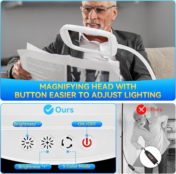 30X 10X Extra Large Floor Magnifying Glass - Image 5