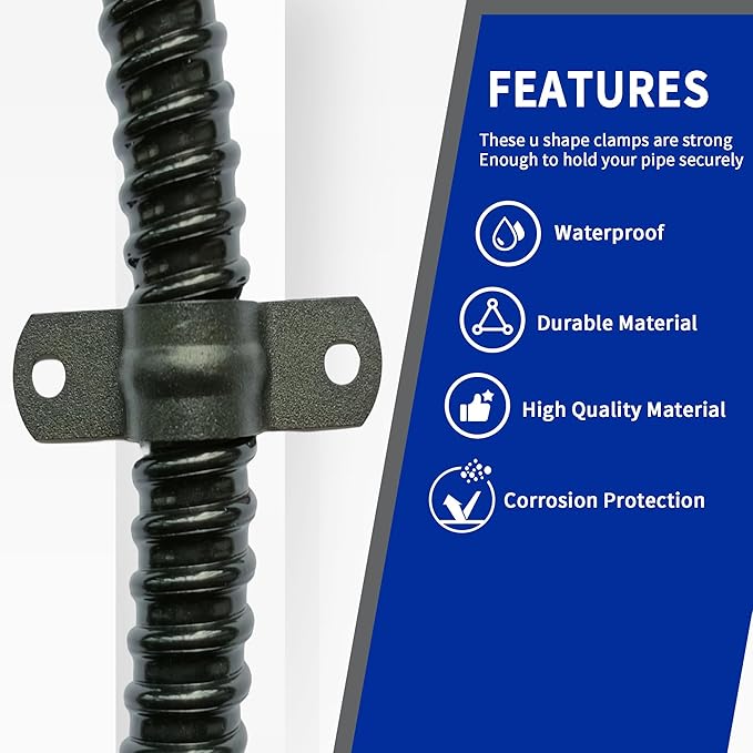 (1/2" Conduit Parts 30 Pack) Yariwiz 1/2 Black Special Extra Flexible Plastic Liquid Tight Conduit Connector Kit, Include 10 Conduit Couplings, 10 Conduit 90 Degree Elbows, 10 Conduit Strap