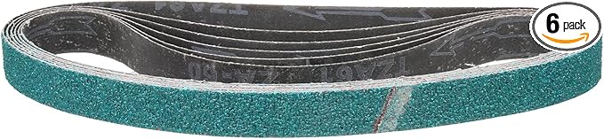 2 x 48 Inch Sanding Belt, 6 Pcs 24 Grit Zirconia Knife Sharpener Belts Work Sharpening for Belt Sander Knife Carving Tool Metal Working