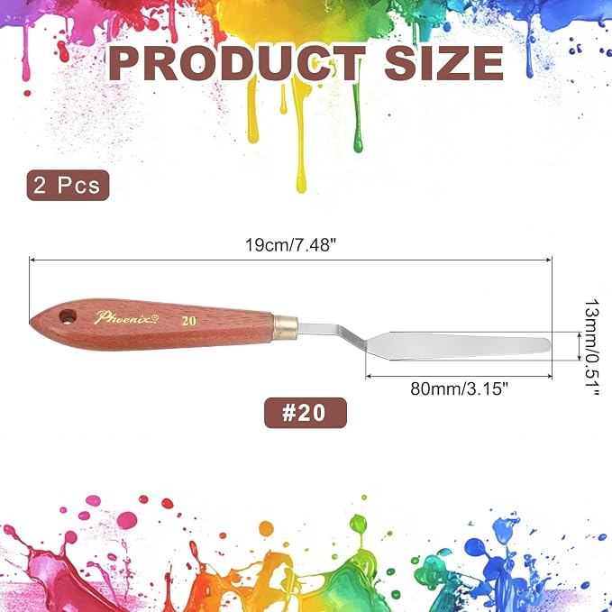 MECCANIXITY Pack of 2 Palette Knife No.20, 7.5" Long - Image 2