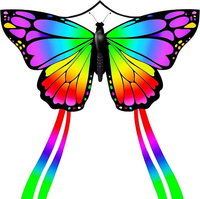 Butterfly Huge Kite for Kids and Adults Easy to Fly Single Line String by JEKOSENFISHING