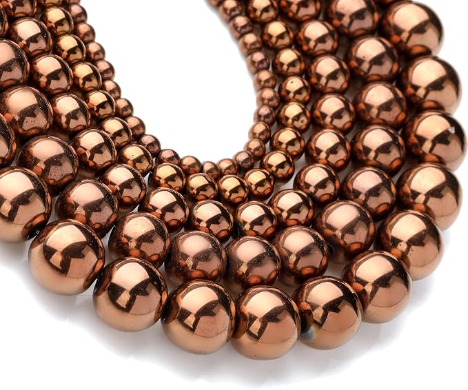 Zenkeeper About 180 Pcs Rose Gold Hematite Beads by Zenkeeper