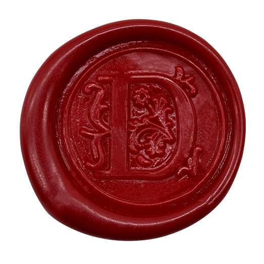 Medieval Antique Initial Alphabet Wax Seal Stamp, Brass Head Wooden Handle - Image 2