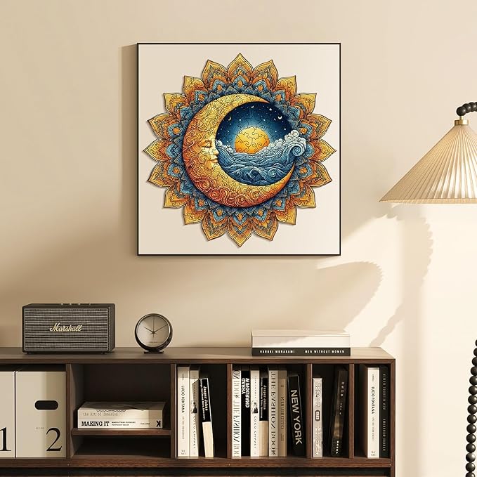 200 Pieces Sun and Moon Wooden Puzzles - Image 6