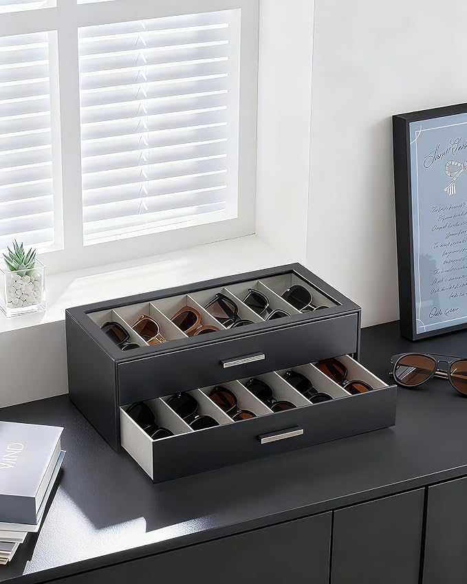 Lolalet Sunglasses Storage Box for Women, Eyewear Eye Glass Organizer - Image 2