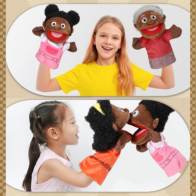 Lenwen 6 Pcs Family Hand Puppet Set Family Members Puppets - Image 5