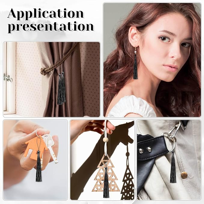 Bookmark Tassels Bulk, Cridoz 50Pcs Small Tassels Silky Handmade Soft Craft - Image 6