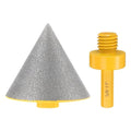 HARFINGTON Diamond Beveling Chamfer Bits 83mm Dia 5/8-11 Thread Cone Grinder Bit with Adapter, Countersink Drill Bit to Enlarge Holes for Porcelain Tile, Marble, Ceramic, Glass, Stones