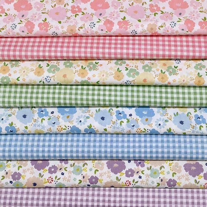 Cotton Fabric DIY Making Supplies Quilting Patchwork Fabric Fat Quarter Bundles by Antetek