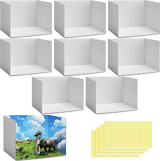 codree 8 Pcs Cardboard Diorama Kit, Diorama Box by codree