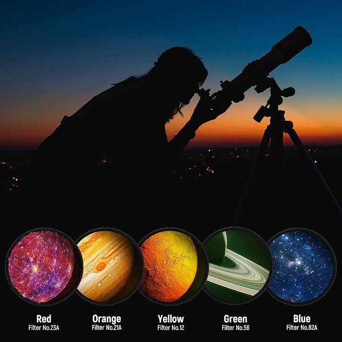 NEEWER 1.25' Telescope Eyepiece Filter Set, Including Planetary, Lunar & - Image 4
