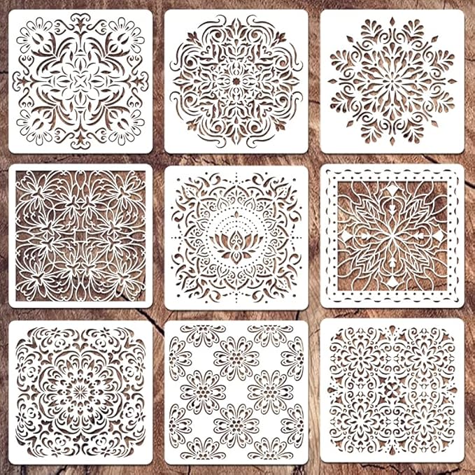 Wall Stencils for Painting Large Pattern, Plastic Reusable Stencils for Home by Felixcraft-DIYDreamscape