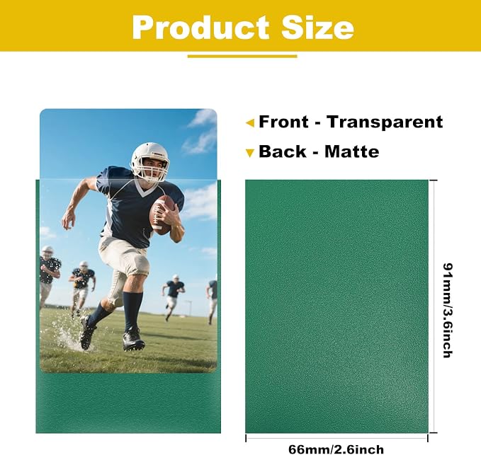Premium Card Sleeves, 150 Sleeves 2.6''x3.6'' Compatible - Image 2