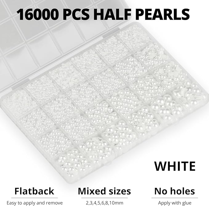 16000Pcs Flatback Pearl Rhinestone - Image 3