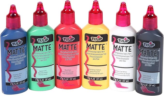 Tulip Puff Paint Matte Colors 6-pack, Nontoxic & Waterproof Craft Paint - Image 2
